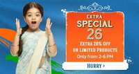 Upto 90% off + Extra Special 26% Off on Limited Products till 6 PM (suggestion added on top loots)