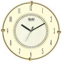 Ajanta Plastic Round Wall Clock (18.8 cm x 18.8 cm x 3.5 cm, Ivory) 