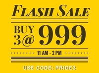 NNNOW Flash Sale: Buy 3 at ₹999 (11am-2pm)