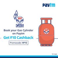 Paytm - Book HP Gas Cylinder and Get 10 cashback