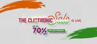 CLiQtronic Sale (27th - 29th Jan) : Upto 70% Off + 5% instant discount on all Banks. Minimum purchase Rs. 3,000. Maximum discount Rs. 2000 