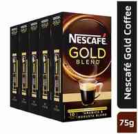 Nescafe Gold Blend Premium Imported Coffee Powder, (15g, Pack of 5)