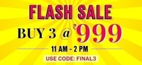 NNNOW: Flash Sale Buy 3 at 999