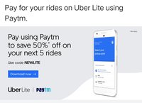 Get 50% OFF on Uber Lite. Valid on next 5 rides [New Users]