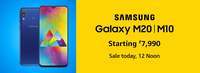 Samsung Galaxy M20|M10 Extra 5% Instant Discount On ICICI Debit and Credit Card EMI [Sale at 12 PM]