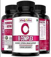 Simply Nutra Vitamin B Complex Vitamins B12, B1, B2, B3, B5, B6, B7, B9, Methylcobalamin, Folate, Biotin - Boost Energy, Mental Power & Metabolism - 120 Veg Capsules