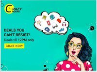 Flipkart Crazy Hours: Upto 90% Off ( Clothes, Shoes Headphones, Watch, Bag , Bedsheets , Mobile & More)