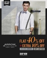Arrow Brand Day 25-26th Feb || Flat 40% OFF + Extra 10% OFF