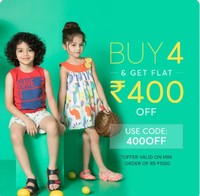 Hopscotch Kids Fashion : Buy 4 Get Flat 400 off