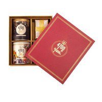 4700BC Popcorn: Diwali Gift Box, 3 Tins, 1 Cheese Popcorn, 1 Caramel Popcorn, 1 Chocolate Popcorn and a Premium Diwali Candle