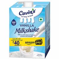 Pantry: Cavin's Milkshake 500ml @Rs.10 effective (40 cashback on amazon pay)