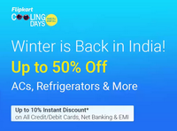 Flipkart Cooling Days (9 - 11 March) : Upto 50% of on Fans & Air Coolers || Air Conditioners From Rs.19999 || Refridgerators from Rs.6799 + Extra 10% off on all credit/debit cards, Net Banking and emi transactions