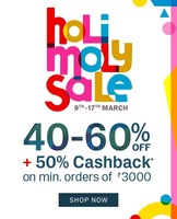 NNNOW : Holi Moly Sale 9-17th March