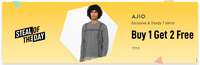 Ajio: Buy 1 Get 2 Free T-Shirts