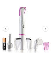 Nova NLS 520 100 Percent Waterproof Sensitive touch Trimmer for Women (White/Pink) 