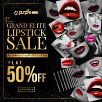 Purplle Flat 50% OFF: The Grand Elite Lipsticks Sale