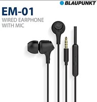 Blaupunkt EM01 Wired Headset with Mic (Black)
