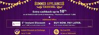 Amazon summer appliances carnival - Upto 1000 cashback on air conditioner, refrigerator, cooler