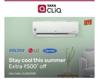Summer Special - Flat Rs. 500 Off On AC Purchase From Tatacliq + Upto 46% Off