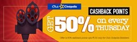 Cinepolis : 25 Points On Sign Up + Get 50% Cashback On Every Thursday (Earn Cashback Point Everytime Booking)