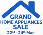 Last Day : Flipkart Grand Home Appliances Sale Upto 65% Off + 10% Cashback on Citi Credit Cards | 22-24 March
