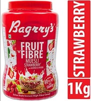 Bagrry's Fruit n Fibre Muesli, Strawberry, 1kg