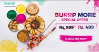 Burrp Holi Offer : Pay Rs 499 and get 1 Year Burrp Annual Membership + BookMyShow gift card of Rs 500