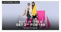 Jabong : Buy 1 at 799 and second at 49 only
