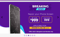Repair your phone screen at Rs.999 (Selected Models :Iphone, Oppo, Xiomi, Vivo etc. and cities)