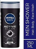 Nivea Active Clean Shower Gel For Men, 250ml