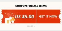 New User : 5$ OFF on 6$ On AliExpress