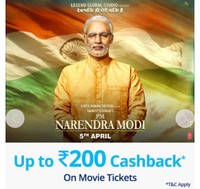 Get 100% cashback on PM Narendra Modi movie tickets 