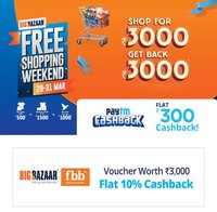 Big Bazaar - Flat 10% cash back on vouchers @ Paytm mall
