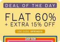 NNNOW Deal Of The Day : Flat 60% OFF + Extra 15% OFF on Apparels and Accessories