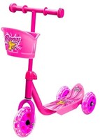 Toyhouse Lil' Skate Scooter for Preschool Kids with Front Basket Pink