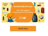 100 cb on Amazon on 100 on anything (may be user specific) 