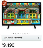 BPL/TCL/Sanyo LED TV 32 Inch @ 9490 ( More Added)