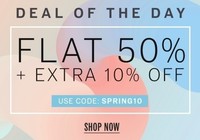 NNNOW Deal Of The Day : Flat 50% OFF + Extra 10% OFF on Apparels and Accessories