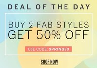 NNNOW Deal Of The Day : Buy 2 Fab Styles Get 50% OFF