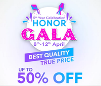 Flipkart : Honor Gala ( 8th - 12th April )  : Upto 50% off