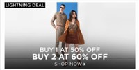 Jabong : Buy 1 at FLAT 50% OFF / Buy 2 at Flat 60% OFF