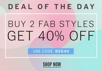 NNNOW Deal Of The Day : Buy 2 Fab Styles Get 40% OFF