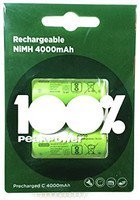 Godrej GP Battery C Size Rechargeable 4000mAh Pack of 2  Peak Power.