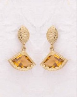 Designer Gem Studded Alloy Drop Earrings 