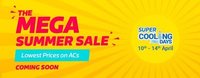 Last Day of The Mega Summer sale on AC, Cooler & Fans + 10% discount on ICICI Bank credit Cards & EMI 