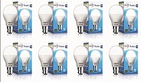 Wipro Tejas Base B22 7-Watt LED Bulb (Pack of 8, Cool Day Light)