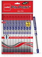 Cello Pinpoint Ball Pen Set - Pack of 10 (Blue)