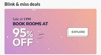 OYO:  95% Off  Sale At 1 Pm  (FLASH95)
